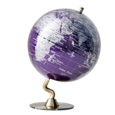 5吋深紫色金屬底座地球儀(英文版)