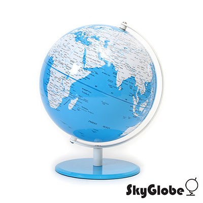 Skyglobe 10吋簡約雙色地球儀(英文版)-藍色