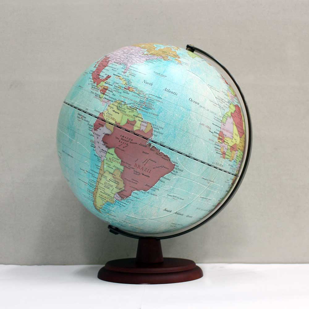 12吋行政图205木座地球仪(附灯)(英文版)